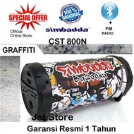 Simbadda Original Speaker Music Player CST 800N Graffiti / Black (BLUETOOTH USB MicroSDHC/TF  AUX &amp; RADIO FM) Garansi Resmi Simbadda Indonesia 1 Tahun.