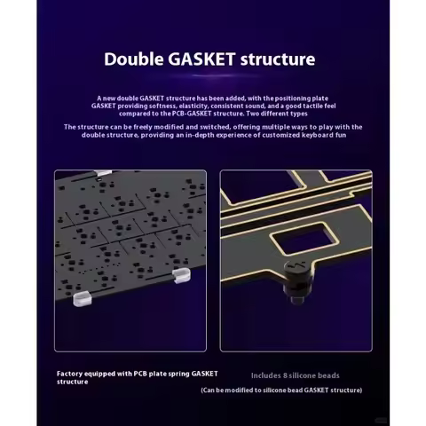 WEIKAV NUT65 Mechanical Keyboard Kit Tri Mode Wireless Keyboard Aluminium Alloy Gasket RGB QMK/VIA K