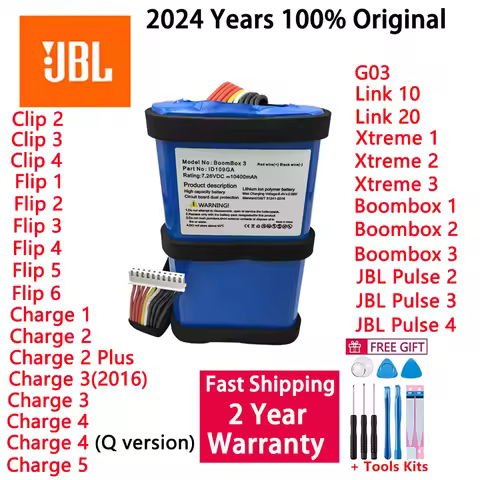 2024 Years Replacement Original Speaker Battery For JBL Link 10 20 G03 Clip Charge Boombox Pulse Xtr