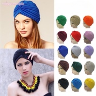 Fashion Indian Style Stretchable Pleated Turban Hat Cap Turban Woman Bandana Head Cover for Women