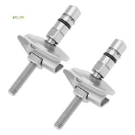 1 Pair Toilet Seat Fixing Hinge Set M6 X 71.5mm Stainless Steel Toilet Lid Hinge Fixing Bracket C010