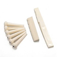 TaffSTUDIO Bridge Pins + Acoustic Guitar String Saddle - A009