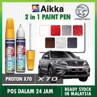 PROTON X70 Touch Up Paint Aikka Touch-Up Paint 2 in 1 Touch Up Pen + Brush bottle.