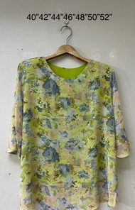 (อก 42 ) เสื้อชีฟองสตรี สวยๆใส่สบาย ลายสวย มีซับใน เสริมไหล่ เกรดพรีเมียม มีหลายลายให้เลือก (งานไทย)