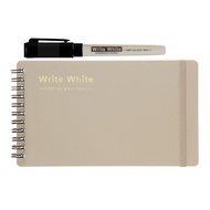 日本 Gakken Write White白板橫式筆記本/ 附白板筆/ 米白