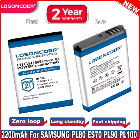 Battery BP-70A For SAMSUNG PL80 ES70 PL90 PL100 PL101 PL120 PL170 ST61, ST65, ST66, ST67, ST70, ST71