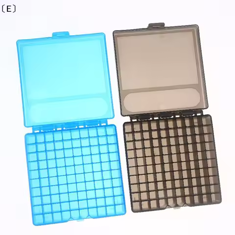 〔E〕100 Rounds Storage Box For 9mm Rifle Pistol Ammunition Bullets Case Holder Flip-Top Hinge-Top Des