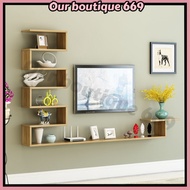NEW TV wall cabinet simple wall-mounted TV cabinet TV background wall TV wooden shelf Kabinet dindin