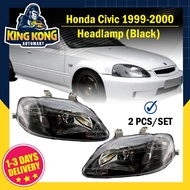 HONDA CIVIC 99 - 00 HEAD LAMP LIGHT LAMPU DEPAN (Black /Clear) Honda Civic SO3 SO4 EK EK4 EK9 1999 - 2000 Headlamp