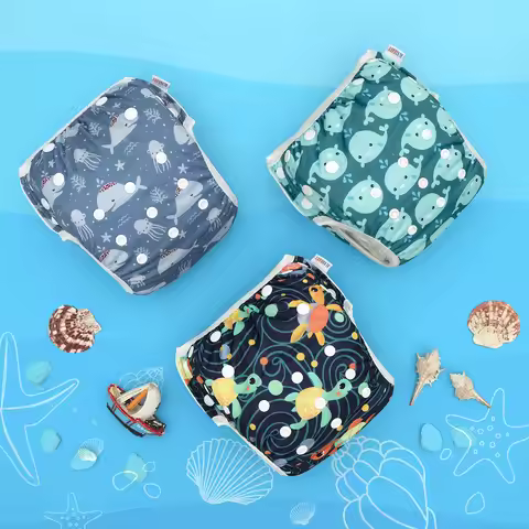 3PCS ALVABABY Mesh Cloth Inner Swimming Diapers For Pool Reusable Beach Swim Underpants Swim Diaper