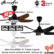 Alpha Cosa Xpress 40'' Baby Fan 5 Blades 4 Speeds LED With Remote Control Ceiling Fan NEW CX8 40'' 6