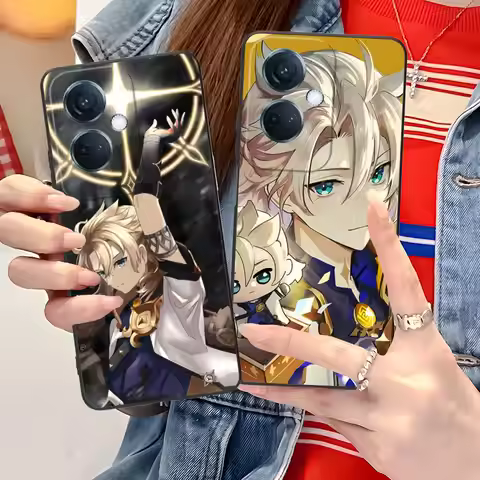 Game GI Albedo Mobile Phone Case for OPPO Reno 14 13 12 11 10 9 8 7 6 5 F T Pro 5G Colorful Printing