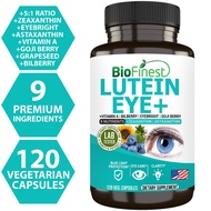 Biofinest Lutein Eye+ Vitamin - 9 in 1 Zeaxanthin Eyebright Bilberry Supplement Retina Eye Lens Heal