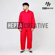WEARPACK POLOS BIRU COVERALL BAJU BENGKEL MEKANIN KATELPAK