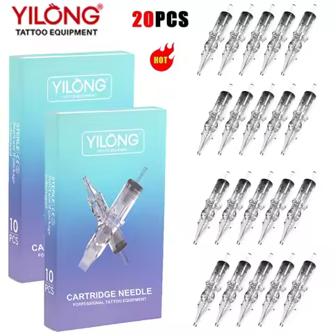 20pcs Transparent Tattoo Cartridge Needle 1 3 5 7 9 11 13 14 15 RL RM RS M1 For Tattoo Machine Pen N