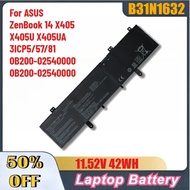 11.52V 42WH B31N1632 High-Quality Laptop Battery for ASUS ZenBook 14 X405 X405U X405UA 3ICP5/57/81 0