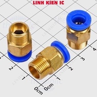 [5 Pieces]- PC8-M12-1 Pneumatic Pipe Connector 8mm External Thread 12mm Step Thread 1mm Linhkien IC