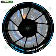 For Honda CBR250RR CBR 250RR motorcycle accessories 17 inch front and rear wheel decals hub reflecti