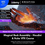VFX Masterclass - Magical Rock Assembly - Houdini & Nuke VFX Course | VFX Video Course