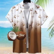 【SHUNAICHI】 2023 Coconut Tree Shirt For Men's 3d Printed Men's Hawaiian Shirt Casual Beach 5xl Short Sleeve Fashion 5xl Tops Tees Male Blous