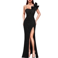 gown dress women enchanted dress European-American Inspired Ruffle Dress for Evening Events