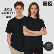 𝐐𝐚𝐲𝐫𝐚𝐚 (P1) Jersey Round Neck Short Sleeve Microfiber Plain / Size : S-5XL / Sport Wear / Couple Set