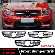 Front Inlet Grille Racing Bumper Grill For Mercedes W204 Benz C class C43 2007-2014 Tuning Refit AMG
