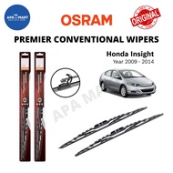 Genuine Osram Premier Conventional U Hook Wiper Set for Honda Insight ZE 2nd Gen (Year 2009-2014) (2