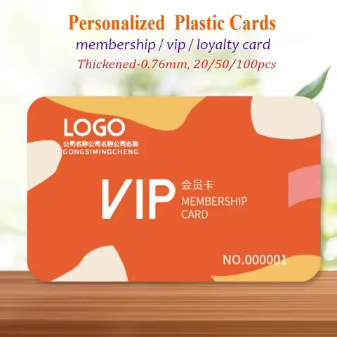 20/50/100PCS Free Custom Thickened Plastic Business Loyalty Card Membership Card Vip Cards Personali
