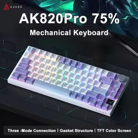 AJAZZ AK820 / AK820Pro Gaming Mechanical Keyboard 75% 82 Keys Wired Single Mode/Bluetooth Wireless G