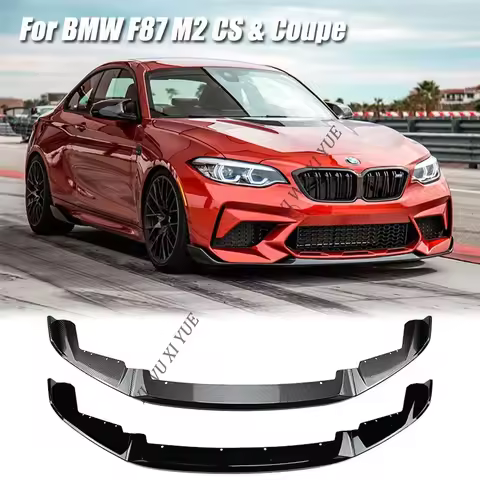 For BMW F87 M2 CS M2 Coupe Competition Coupe 2016-2021 Front Bumper Lip Spoiler Carbon Look Lip Chin