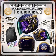 Gracshaw Helmet Gennex G535 KARASU / NINJA Japan Edition with FREE HELMET BACKPACKS (G535 Japan Seri
