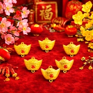 Decorative Hard Plastic Gold Bar CNY – Lucky Fortune – Decor Apricot Branches, Kumquat Branches Deco