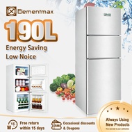 🔥3 year warranty🔥（178L / 148L / 75L ) 3 Door Top Freezer 4 Star Inverter Mute large capacity Fridge 