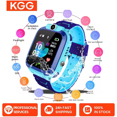 Q12 Kids Smart Watch 2G Network IP67 Waterproof SOS Voice Call Camera LBS Location Children's Smart 