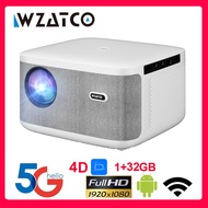 WZATCO A20โฟกัสดิจิตอล32GB สมาร์ท Full HD 1920*1080P โปรเจ็คเตอร์ LED เครื่องฉายภาพเครื่องฉายแสง LCD โรงหนังโฮมเธียเตอร์