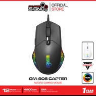 SIGNO Macro Gaming Mouse CAPTER รุ่น GM-906 (เกมส์มิ่ง เมาส์)