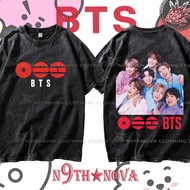 24h Shipping N9THNOVA Vintage BTS Print Washed T-shirt Unisex Y2K Streetwear Tee Kpop 8