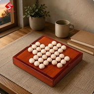 Sharprepublic Peg Peg Puzzle Game Solid Wood Wooden Peg Puzzle Game Game 33 Pieces Wooden Peg Game