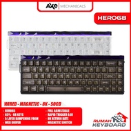 AULA - HERO68 FROSTED HE 65% - 68 Keys - SOCD - Wired - Magnetic Switch - Rapid Trigger - Mechanical