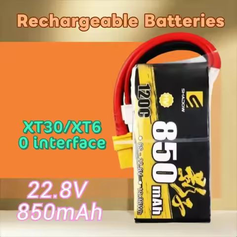 XT30/XT60 22.8V 850mAh 6S 120C LiPo Battery for RC Quadcopter Helicopter FPV Racing Drone Rechargeab