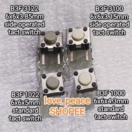 Omron B3F 1000 1002 1022 3100 3122 tact switch side operated vertical