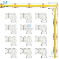 8mm 2Pin COB Connector 10pcs L-Shaped Corner Connector Transparent Gapless LED Tape Light Connectors