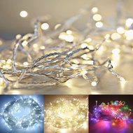 READY STOCK 5M/10M LED String Fairy Lights Xmas Wedding Party Home Garden Bedroom Wall Decorations