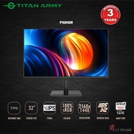TITAN ARMY 32” IPS 2K QHD 165Hz 1ms HDR10 100%sRGB Adaptive Sync Gaming Monitor (P32H2R)