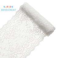 5yards Elastic Lace Trim Lace Ribbon For Sewing Decoration White 186mm