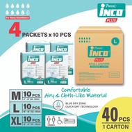 [Bundle Deals] Pureen INCO Plus Adult Diapers (4 x 10 Packs)