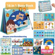 Montessori Busy Book/Buku Latihan Prasekolah 16 in 1/Quiet Book for preschool