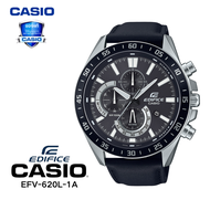 นาฬิกาข้อมือ Casio Edifice รุ่น EFV-620D-1A4 หน้าปัดดิจิตอล สีดำ กระจกมิเนอรัล สายแสตนเลส วัสดุไนลอน