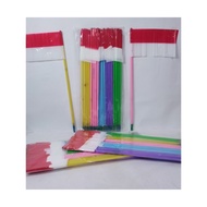 PUTIH MERAH Hand Flag - Candy Flag STICK - Whistle Flag STICK - Red And White Flag STICK